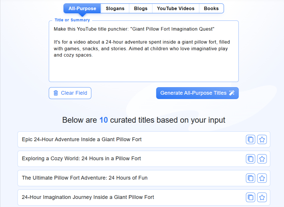 Iterating on YouTube titles